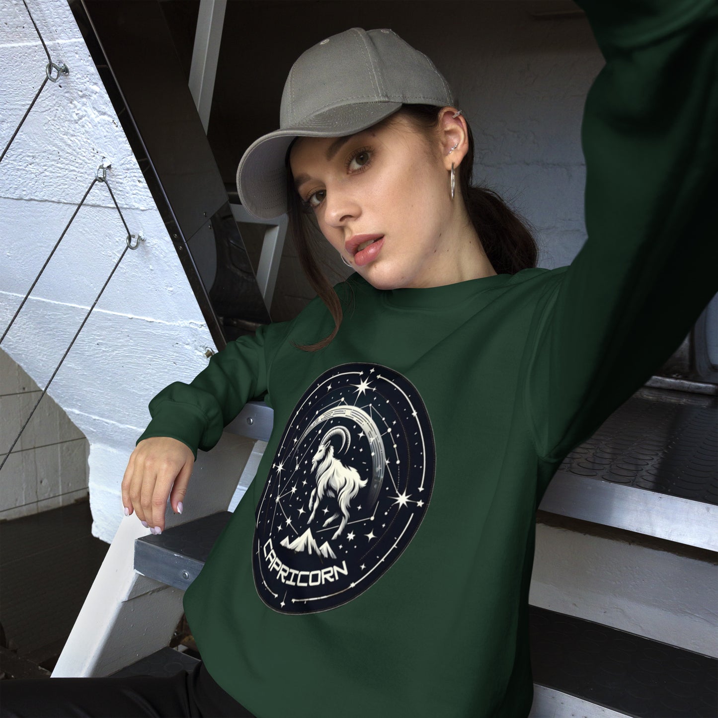 Capricorn Zodiac Wheel Unisex Sweatshirt