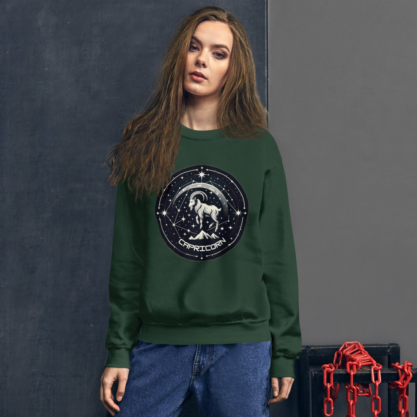 Capricorn Zodiac Wheel Unisex Sweatshirt