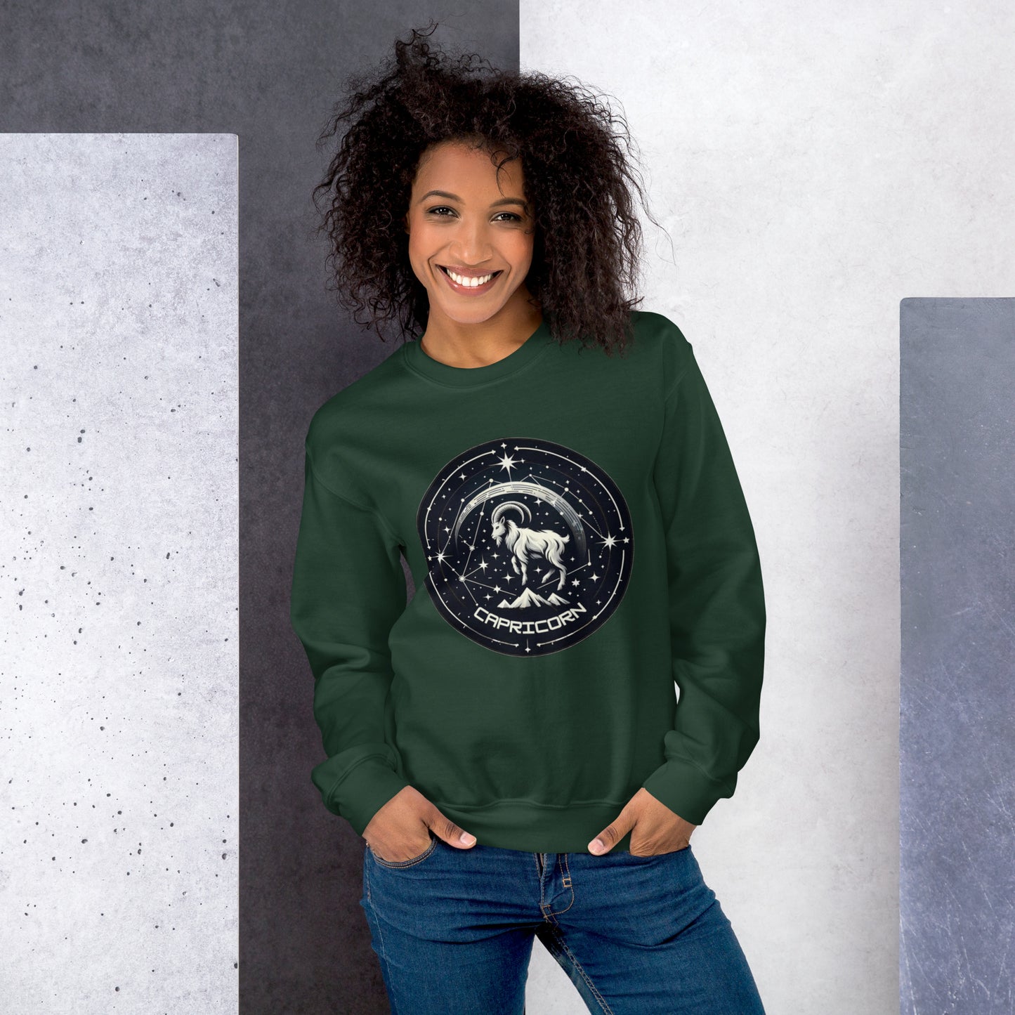 Capricorn Zodiac Wheel Unisex Sweatshirt