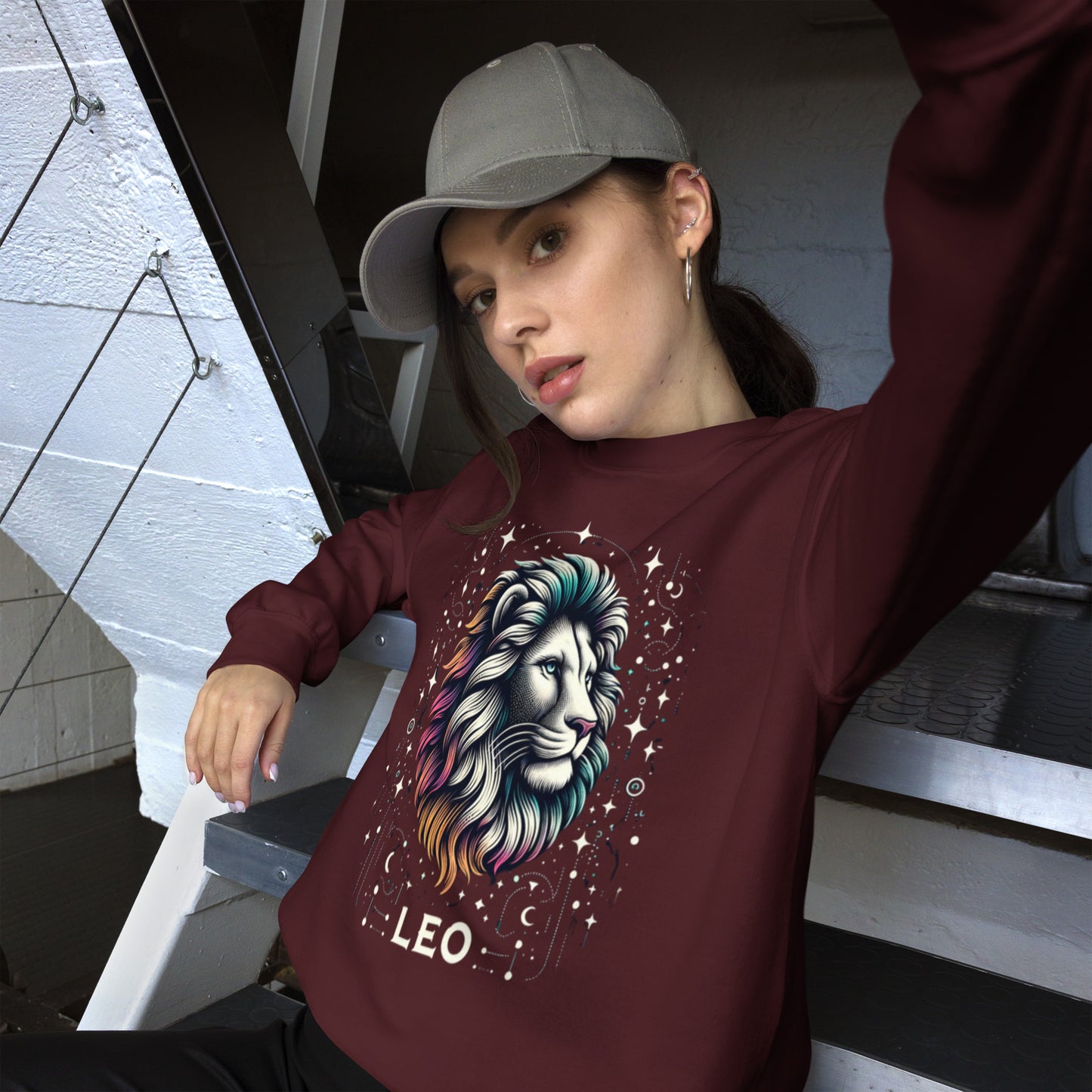 Leo Cosmic Mane Unisex Sweatshirt