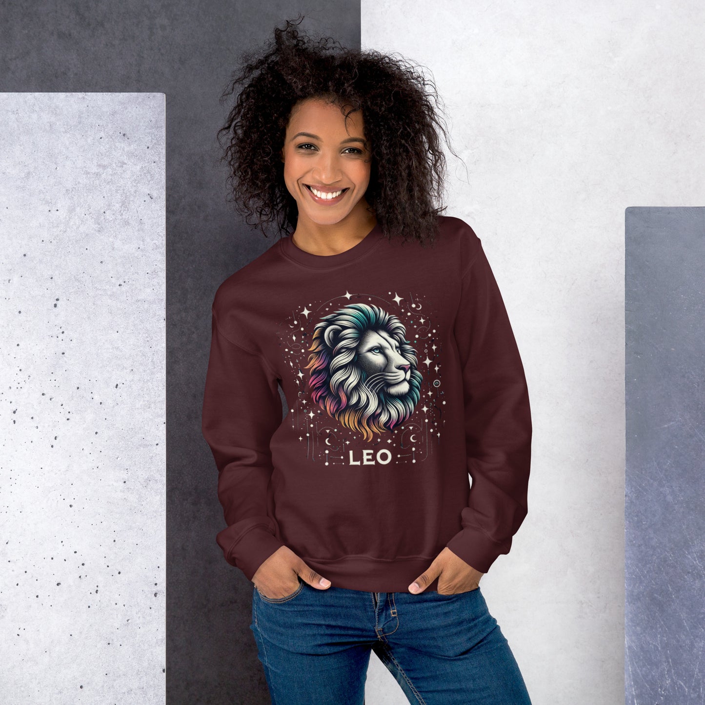 Leo Cosmic Mane Unisex Sweatshirt