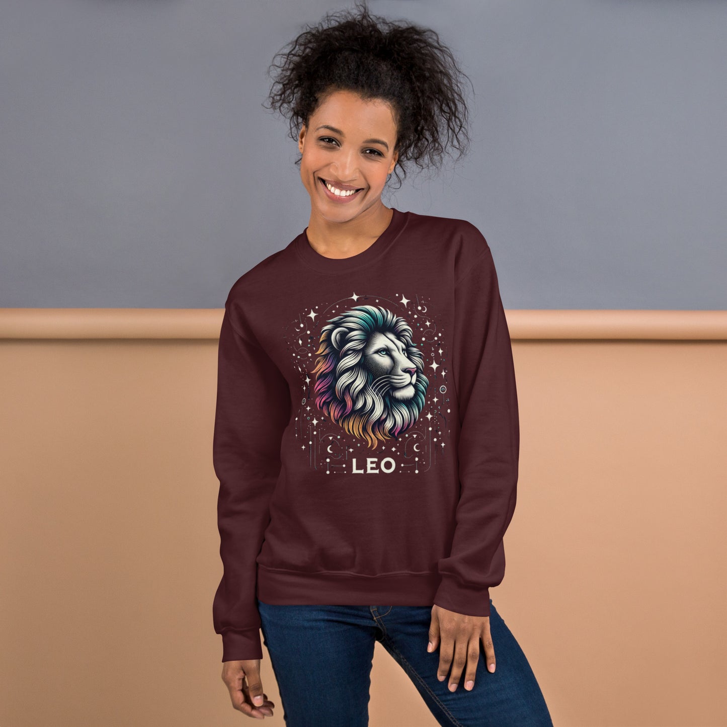 Leo Cosmic Mane Unisex Sweatshirt