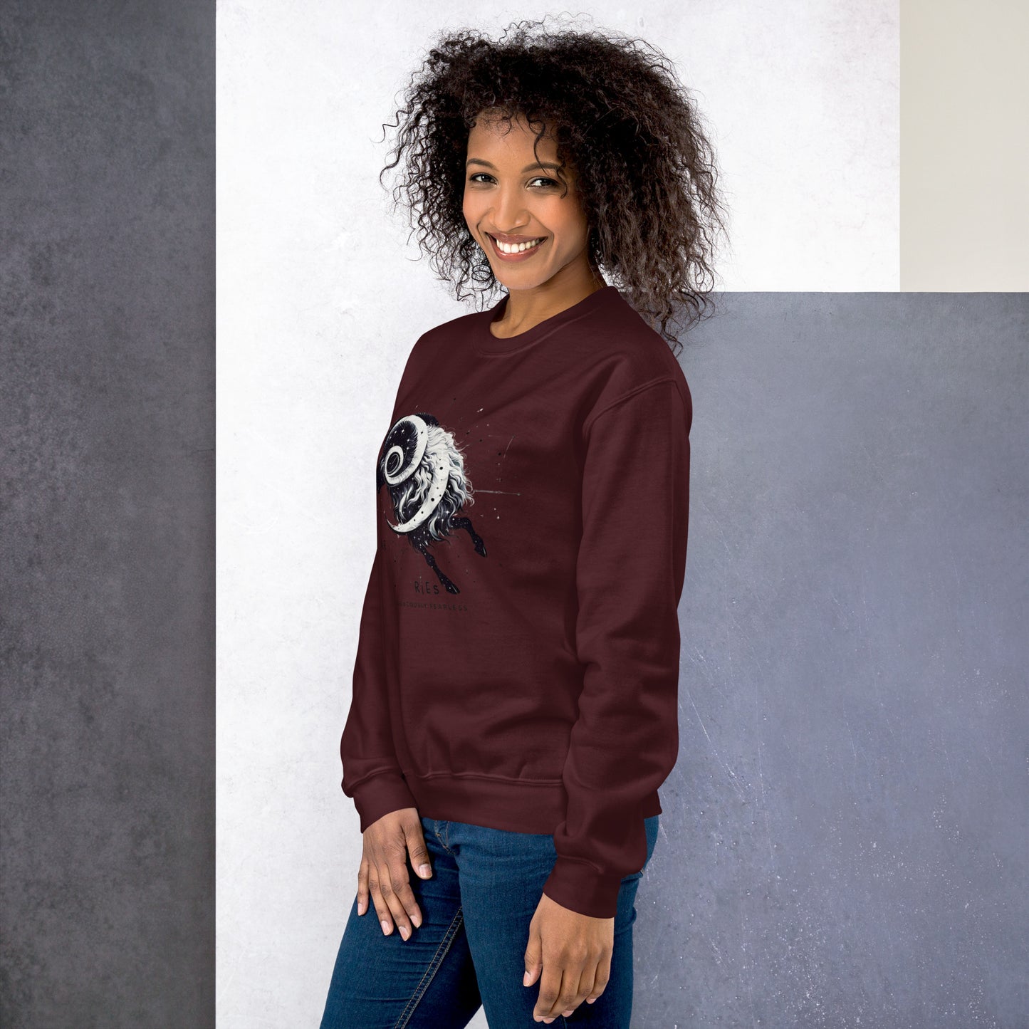 Aries Spiral Galaxy Unisex Sweatshirt