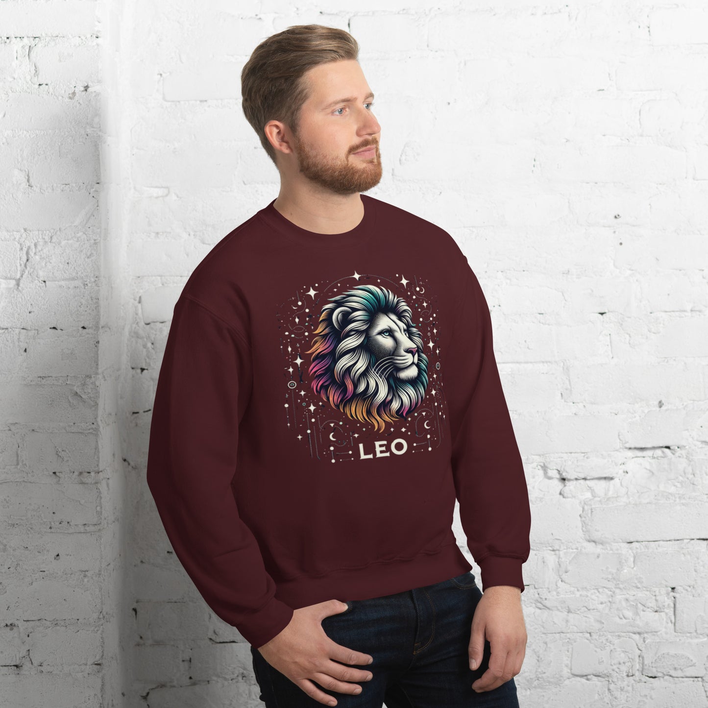 Leo Cosmic Mane Unisex Sweatshirt