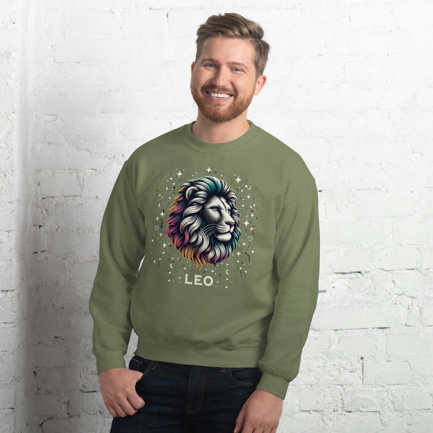 Leo Cosmic Mane Unisex Sweatshirt