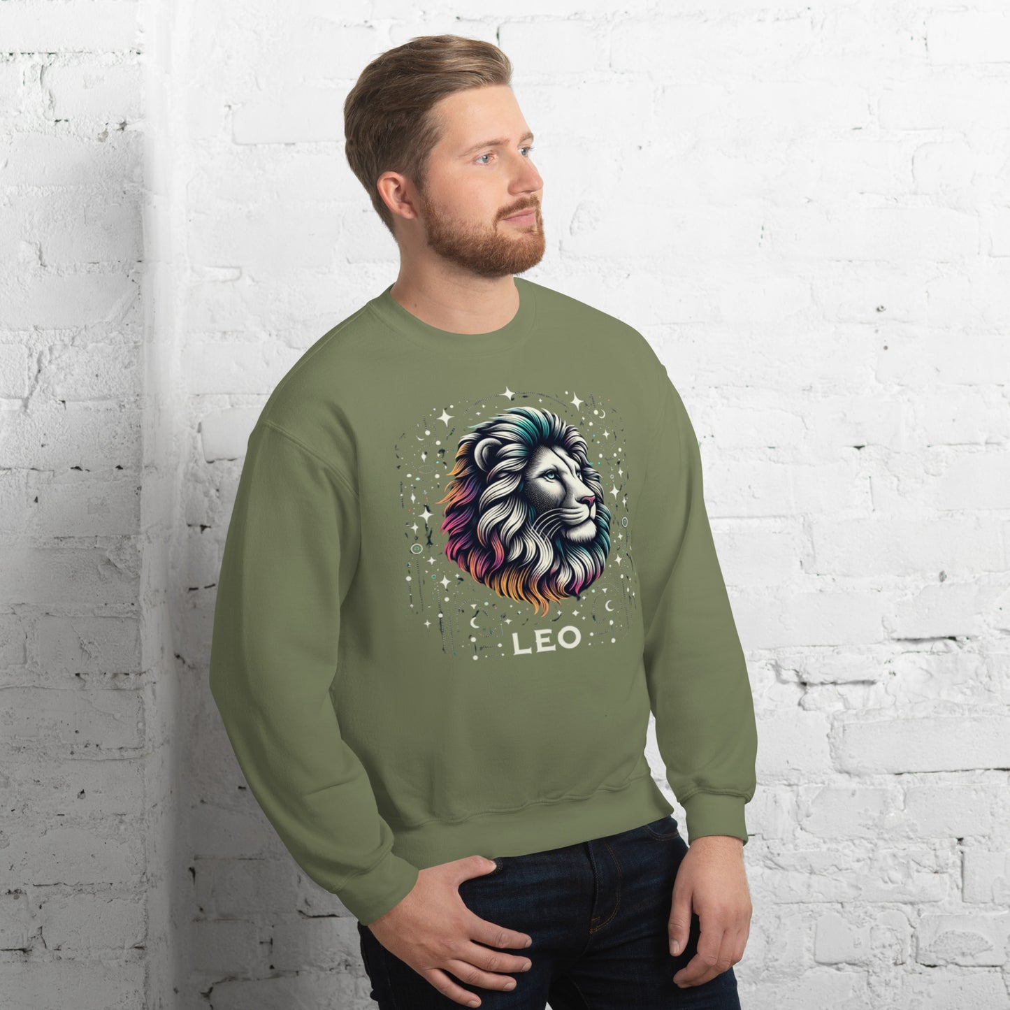 Leo Cosmic Mane Unisex Sweatshirt