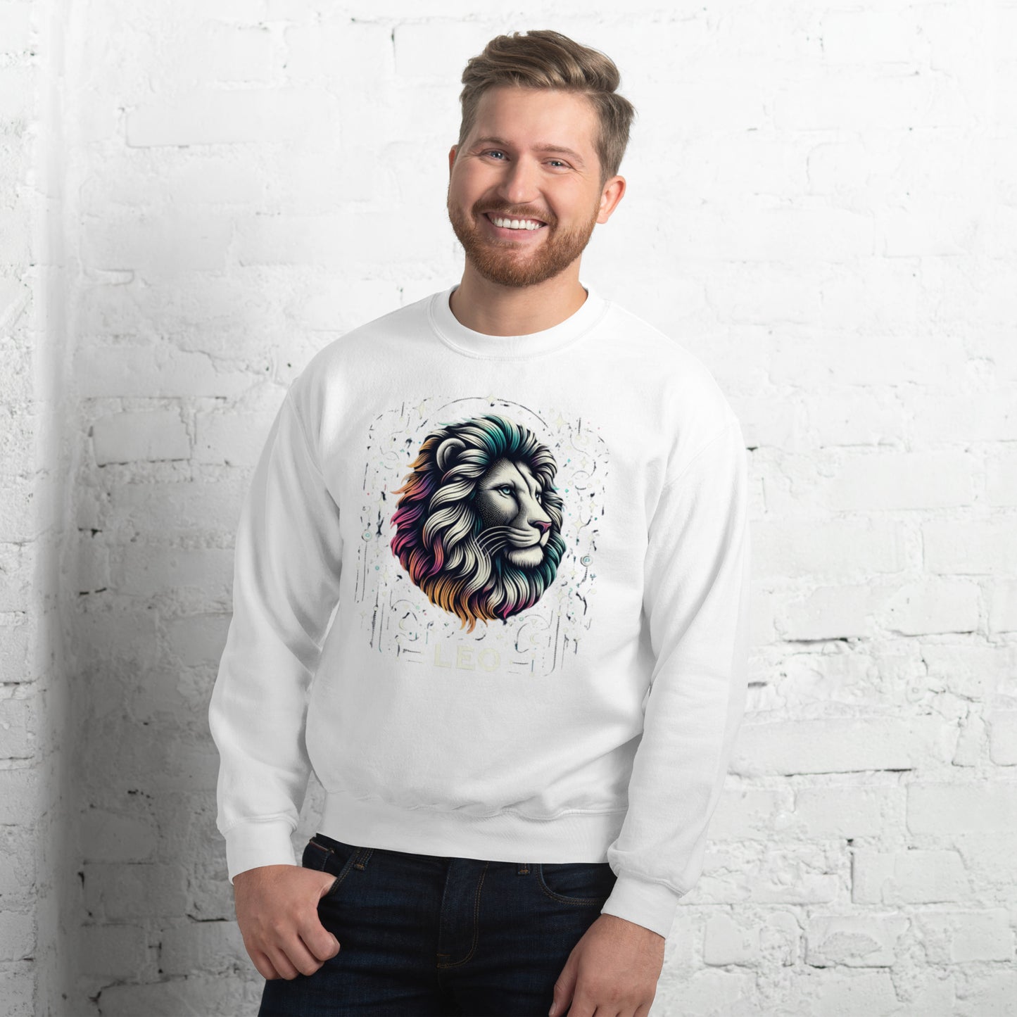 Leo Cosmic Mane Unisex Sweatshirt