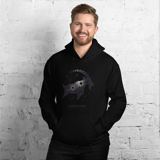 Unisex Capricorn Constellation Hoodie - Starry Wisdom Unleashed