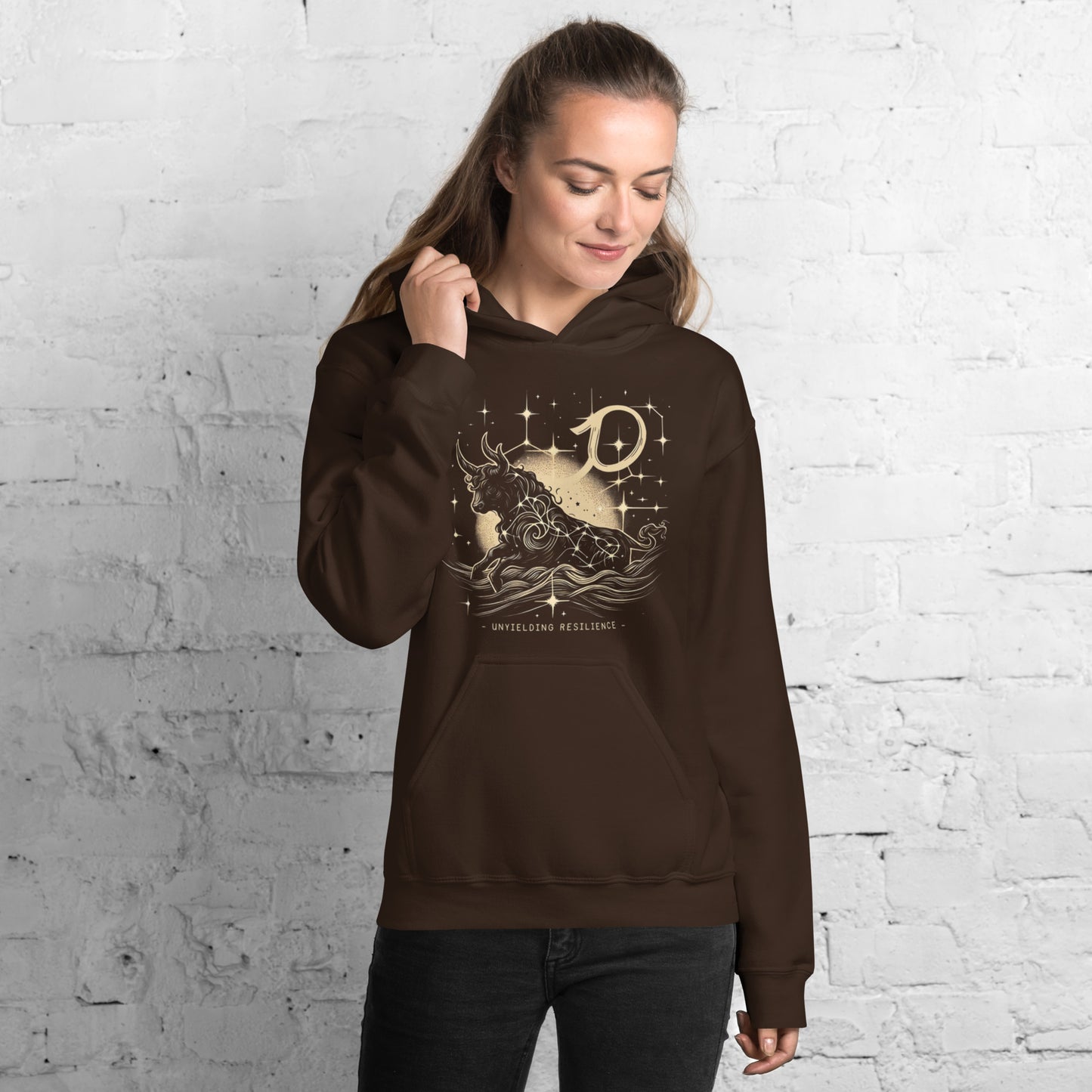 Unisex Stellar Taurus Hoodie - Embrace the Moon's Glow