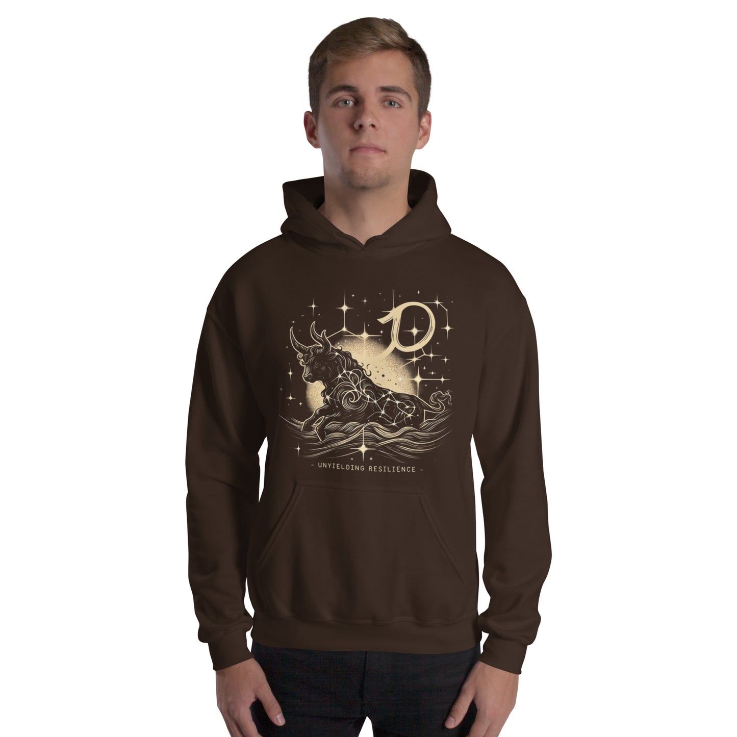 Unisex Stellar Taurus Hoodie - Embrace the Moon's Glow