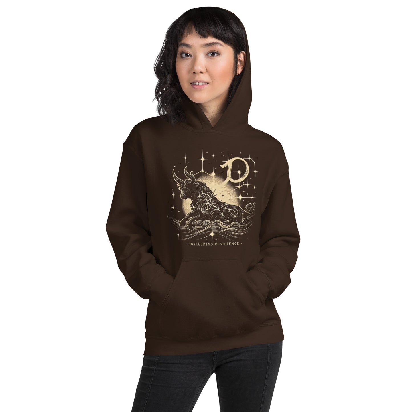 Unisex Stellar Taurus Hoodie - Embrace the Moon's Glow