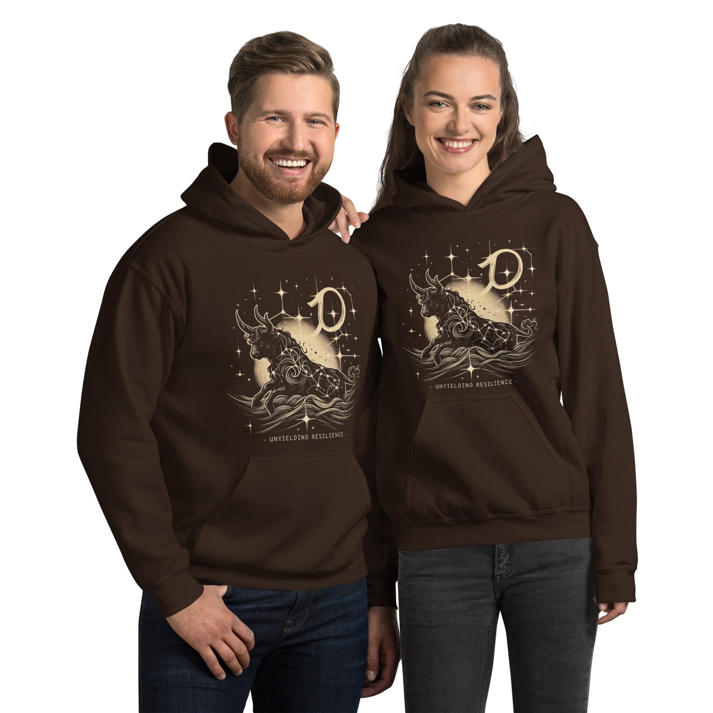 Unisex Stellar Taurus Hoodie - Embrace the Moon's Glow