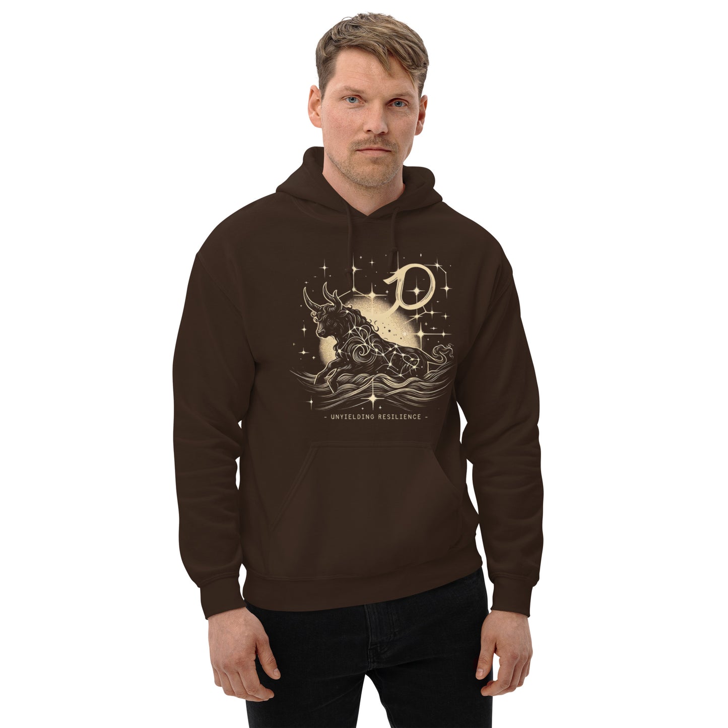 Unisex Stellar Taurus Hoodie - Embrace the Moon's Glow