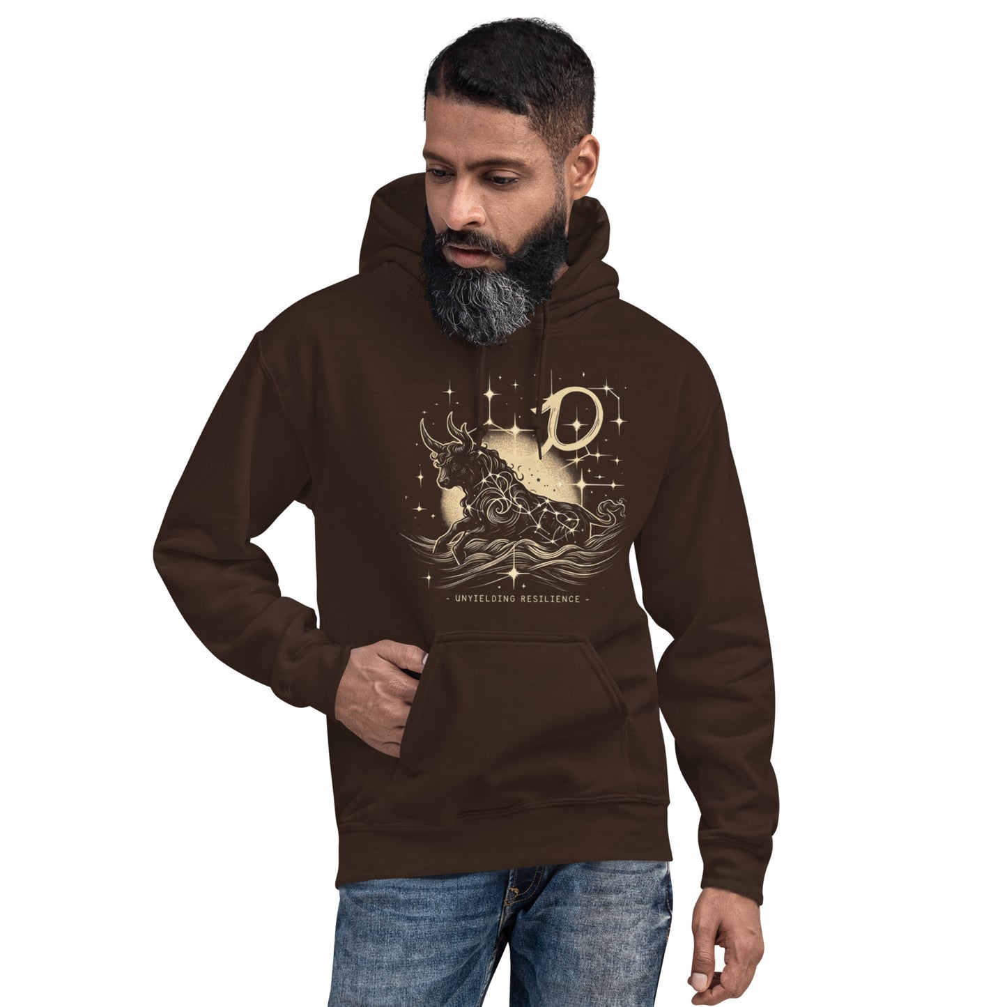 Unisex Stellar Taurus Hoodie - Embrace the Moon's Glow