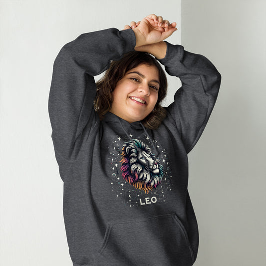 Unisex Leo Majestic Mane Hoodie - Embrace the Roar of Royalty