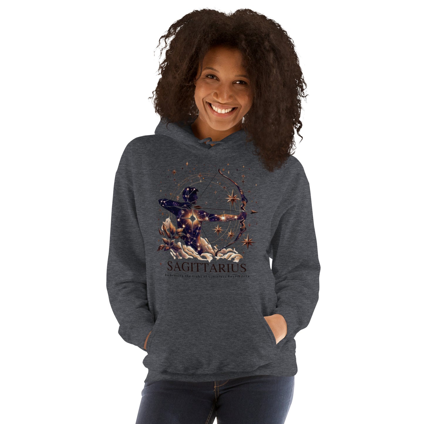 Unisex Starry Sagittarius Hoodie – The Seeker's Constellation Comfort