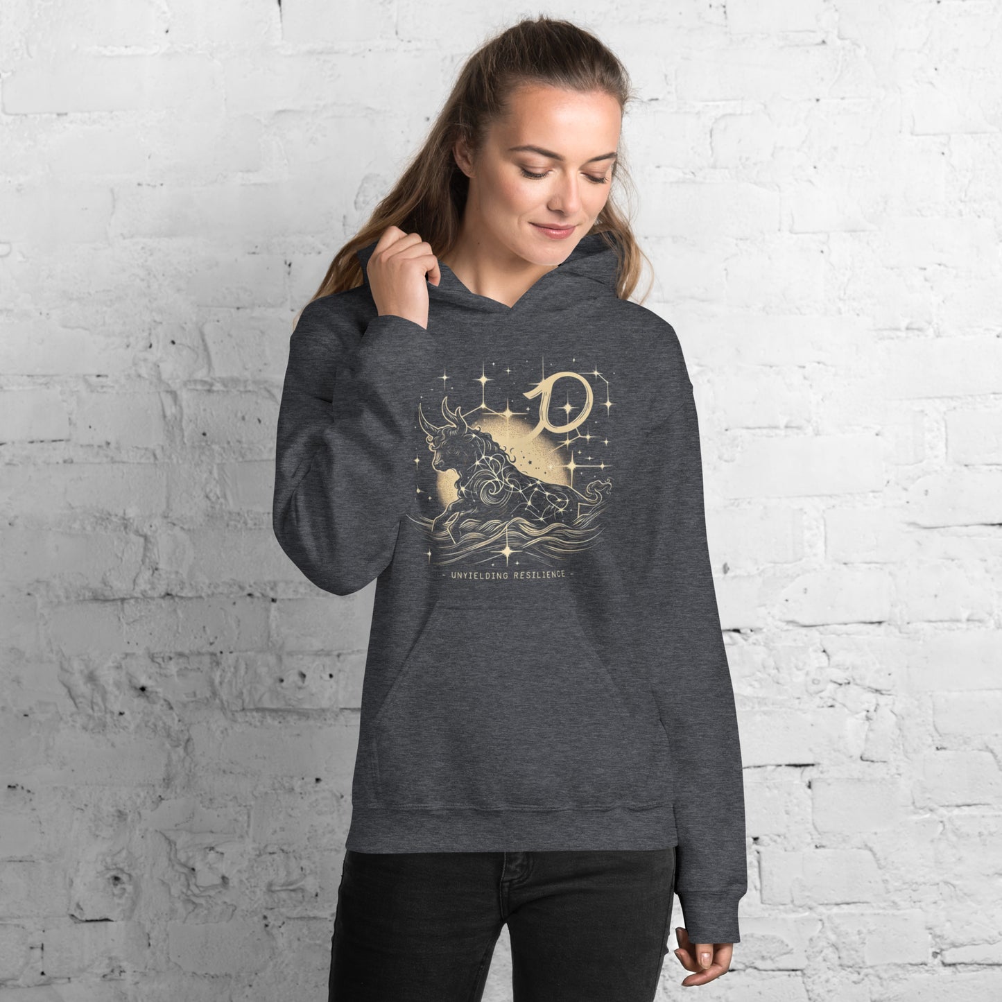 Unisex Stellar Taurus Hoodie - Embrace the Moon's Glow