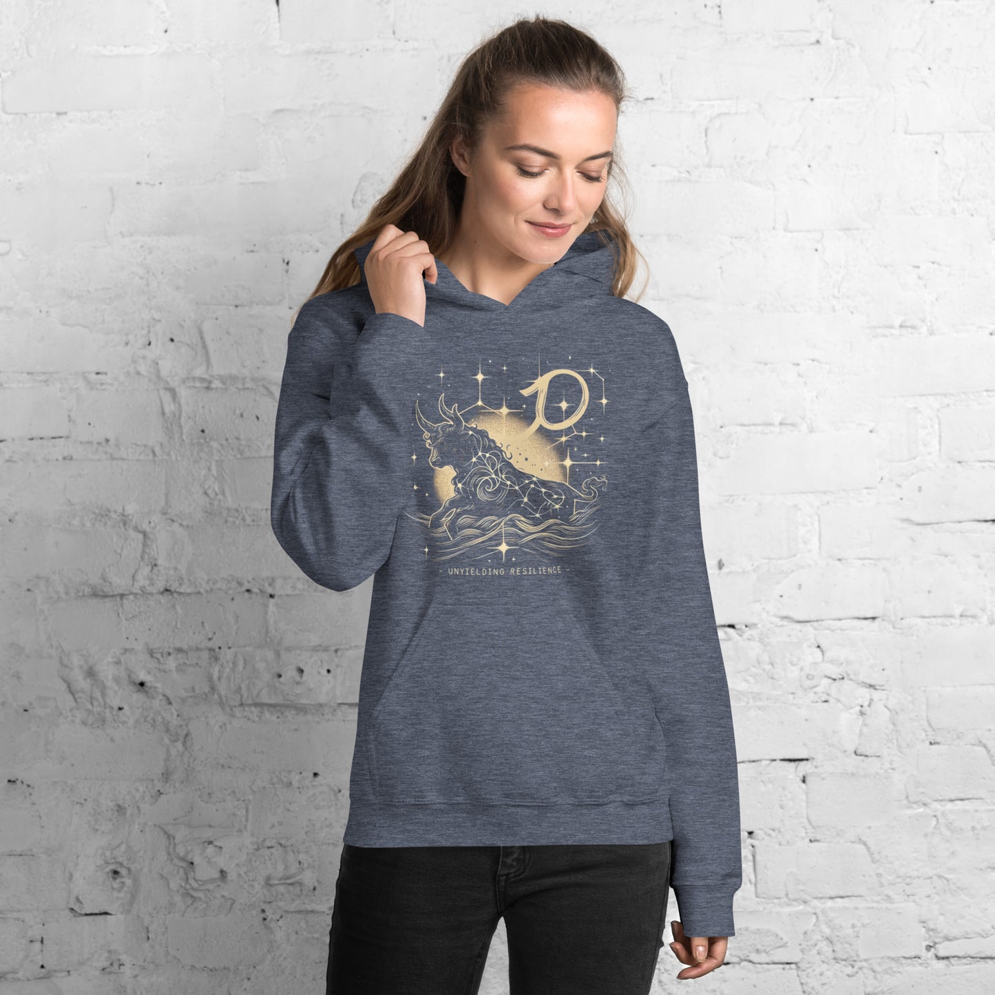 Unisex Stellar Taurus Hoodie - Embrace the Moon's Glow