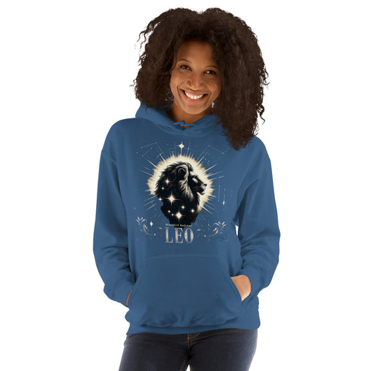 Unisex Daringly Majestic Leo Hoodie - The Astrological Beacon of Strength