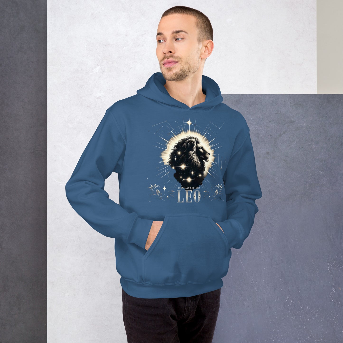 Unisex Daringly Majestic Leo Hoodie - The Astrological Beacon of Strength