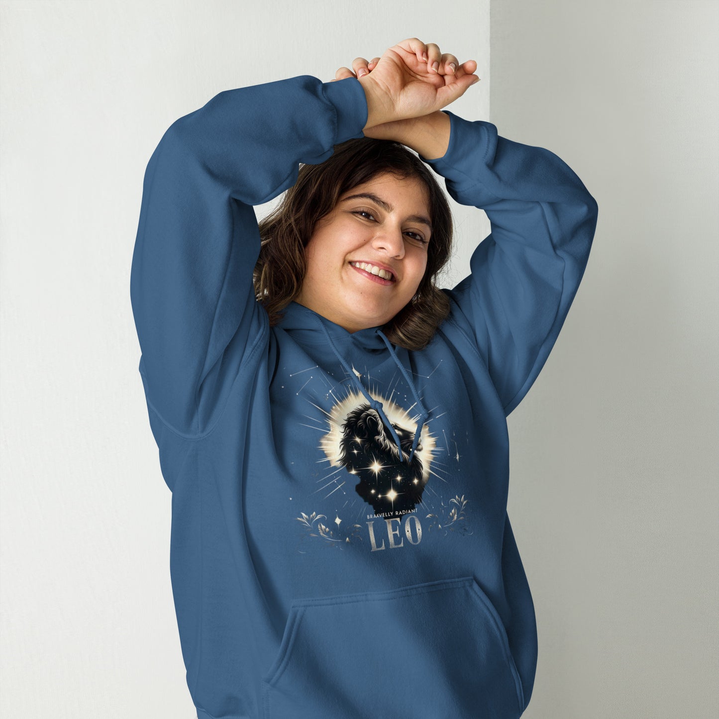 Unisex Daringly Majestic Leo Hoodie - The Astrological Beacon of Strength