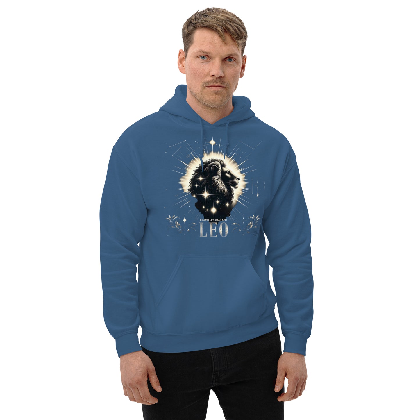 Unisex Daringly Majestic Leo Hoodie - The Astrological Beacon of Strength