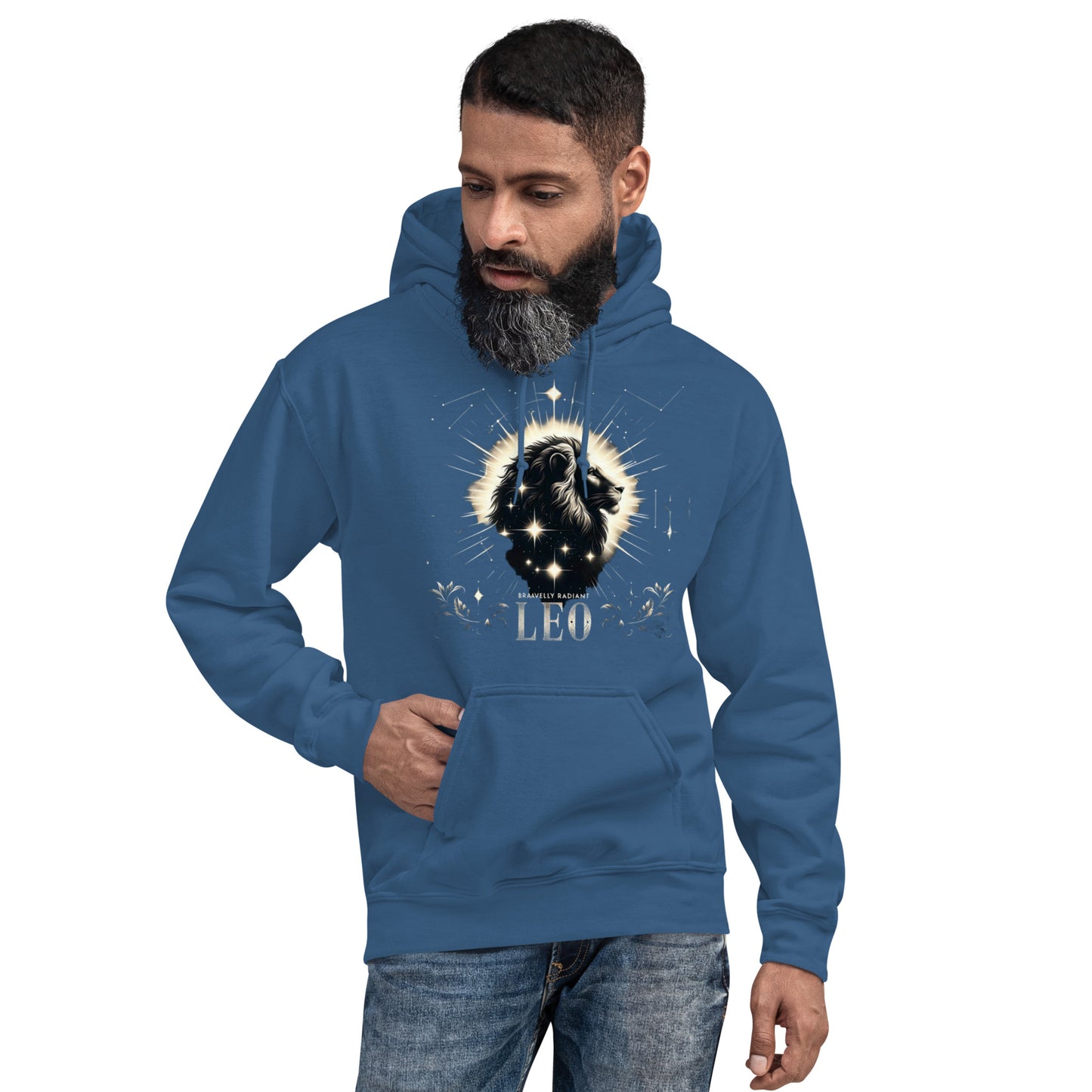 Unisex Daringly Majestic Leo Hoodie - The Astrological Beacon of Strength