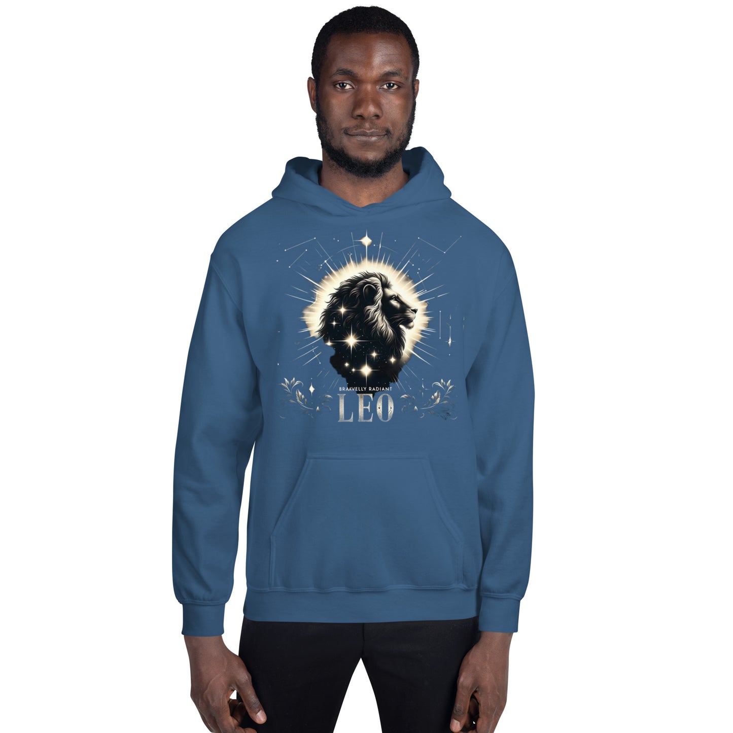 Unisex Daringly Majestic Leo Hoodie - The Astrological Beacon of Strength