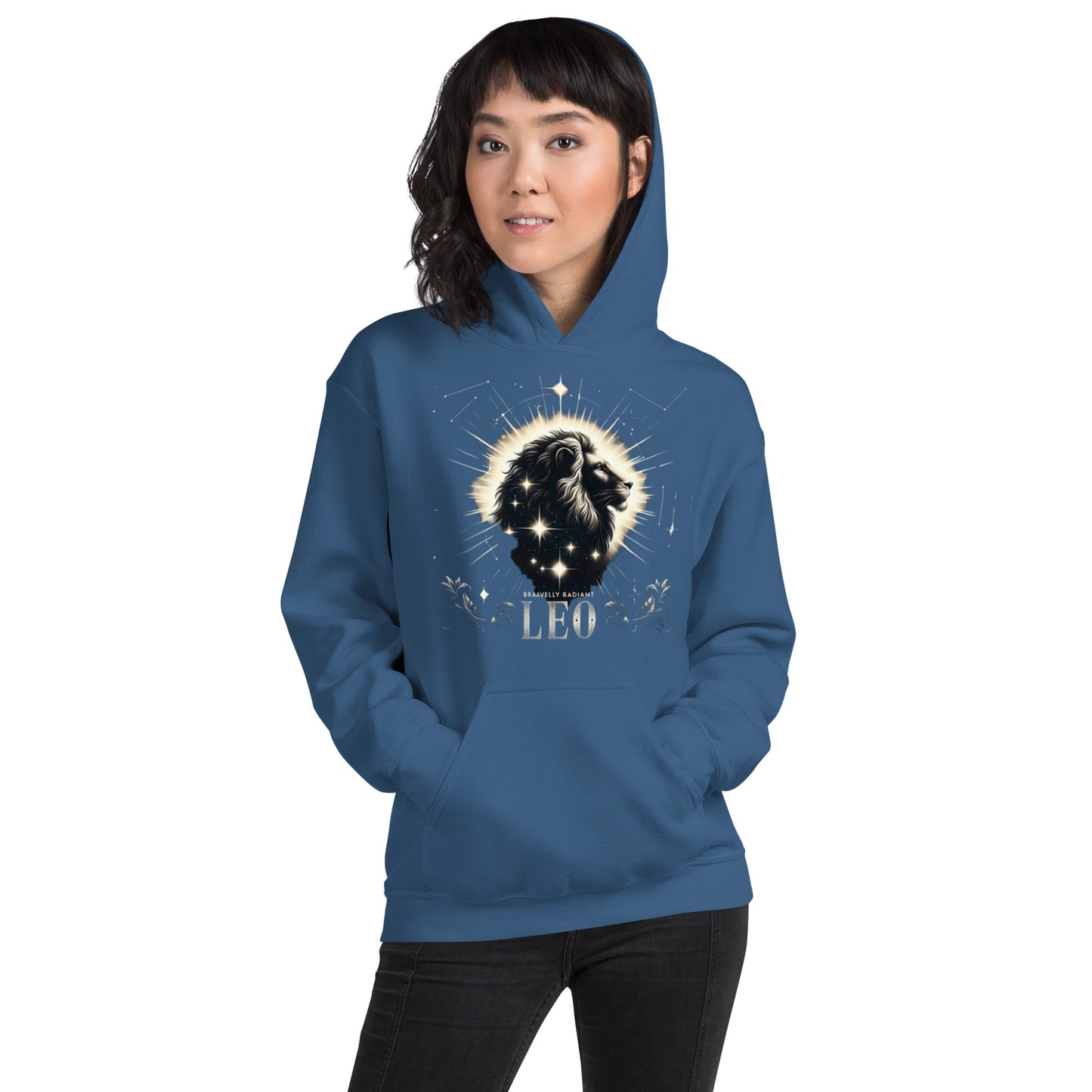 Unisex Daringly Majestic Leo Hoodie - The Astrological Beacon of Strength