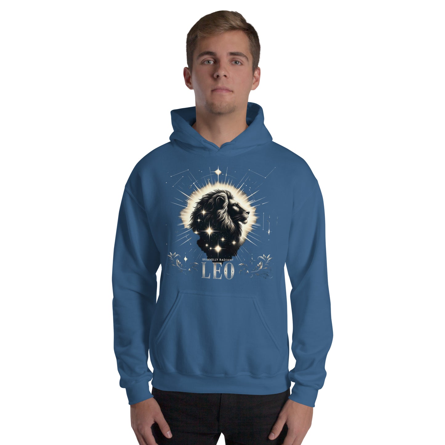 Unisex Daringly Majestic Leo Hoodie - The Astrological Beacon of Strength