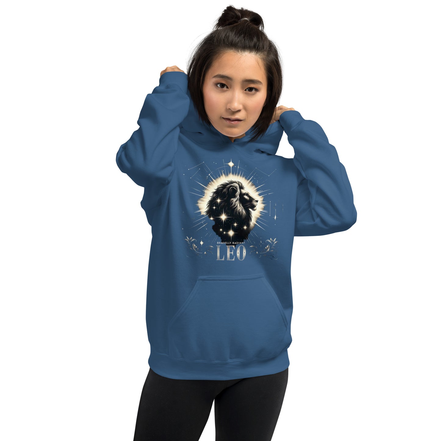 Unisex Daringly Majestic Leo Hoodie - The Astrological Beacon of Strength