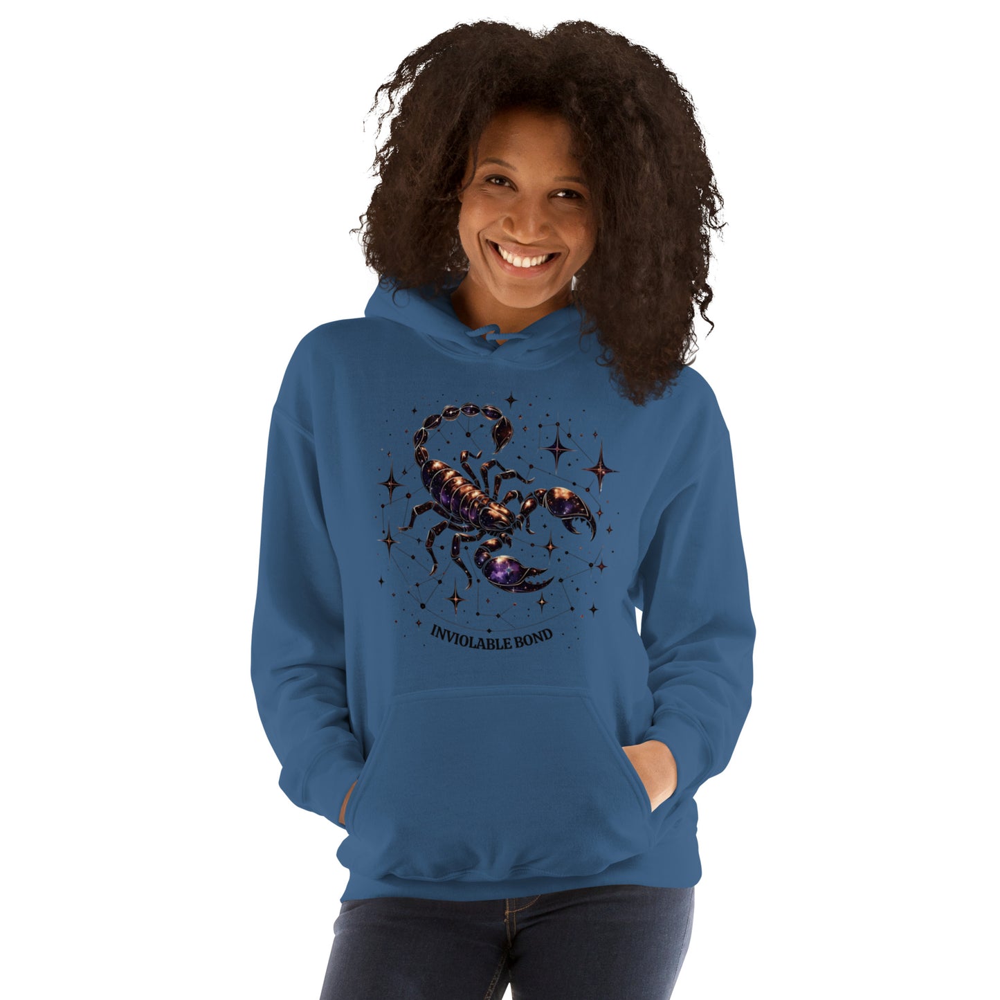 Unisex Scorpio Intertwined Stars Hoodie – Embrace the Power of Indomitable Will