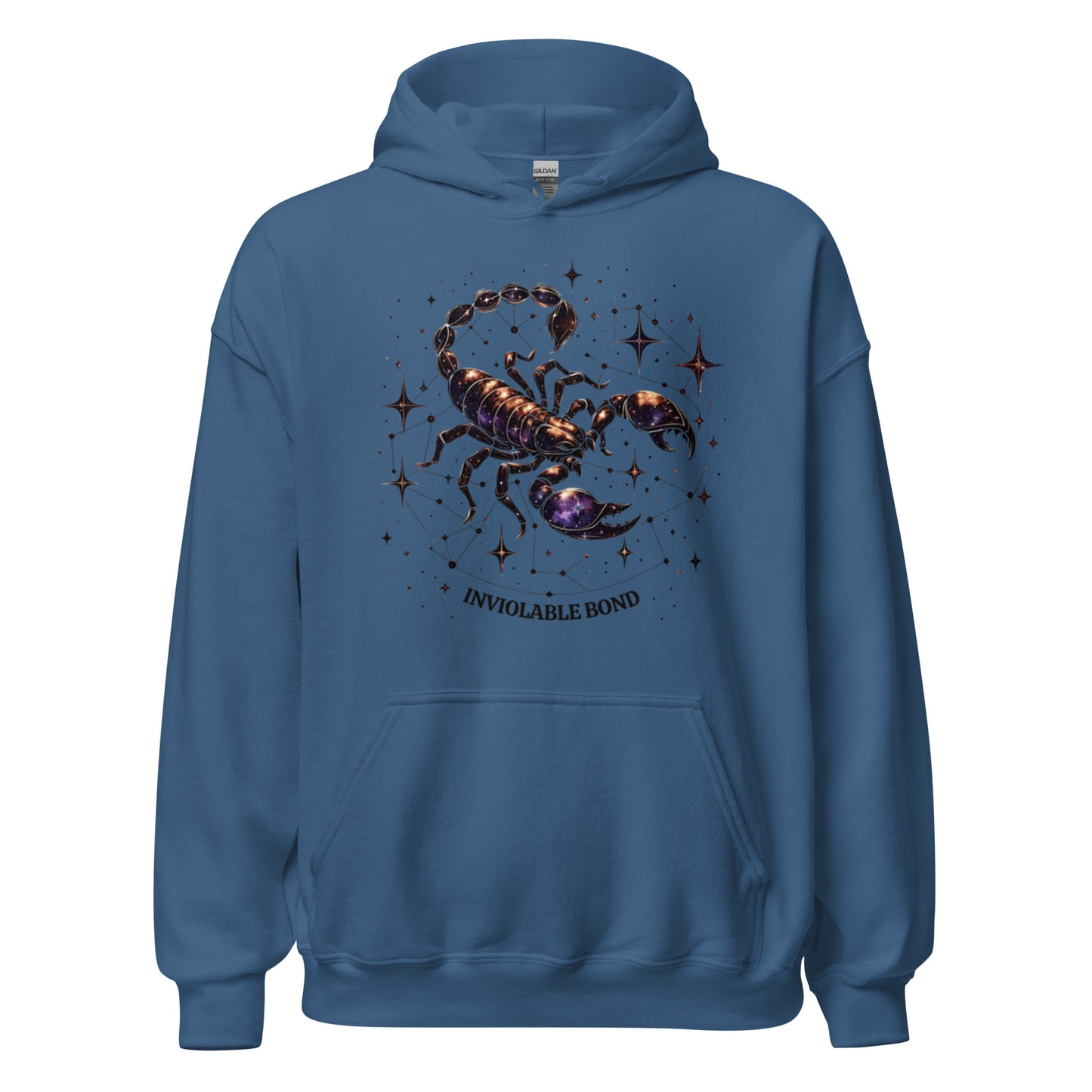 Unisex Scorpio Intertwined Stars Hoodie – Embrace the Power of Indomitable Will