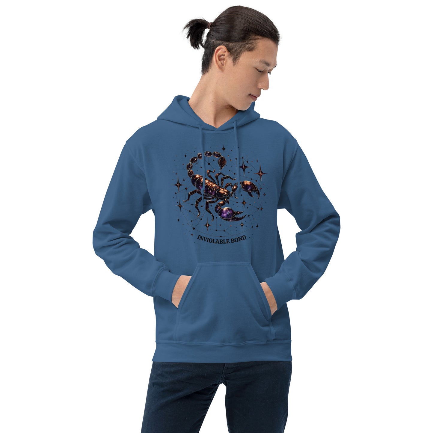 Unisex Scorpio Intertwined Stars Hoodie – Embrace the Power of Indomitable Will