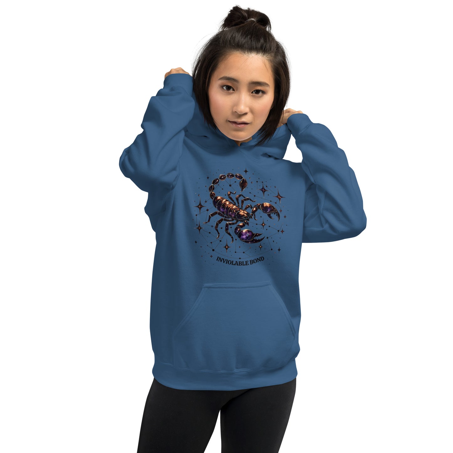 Unisex Scorpio Intertwined Stars Hoodie – Embrace the Power of Indomitable Will