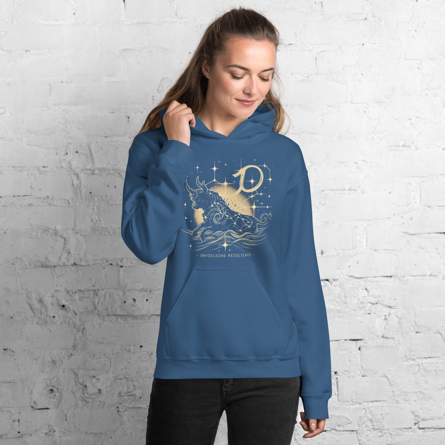 Unisex Stellar Taurus Hoodie - Embrace the Moon's Glow