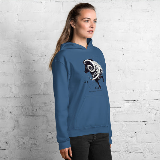 Unisex Aries Unveiled Hoodie - Celestial Fleece for the Bold