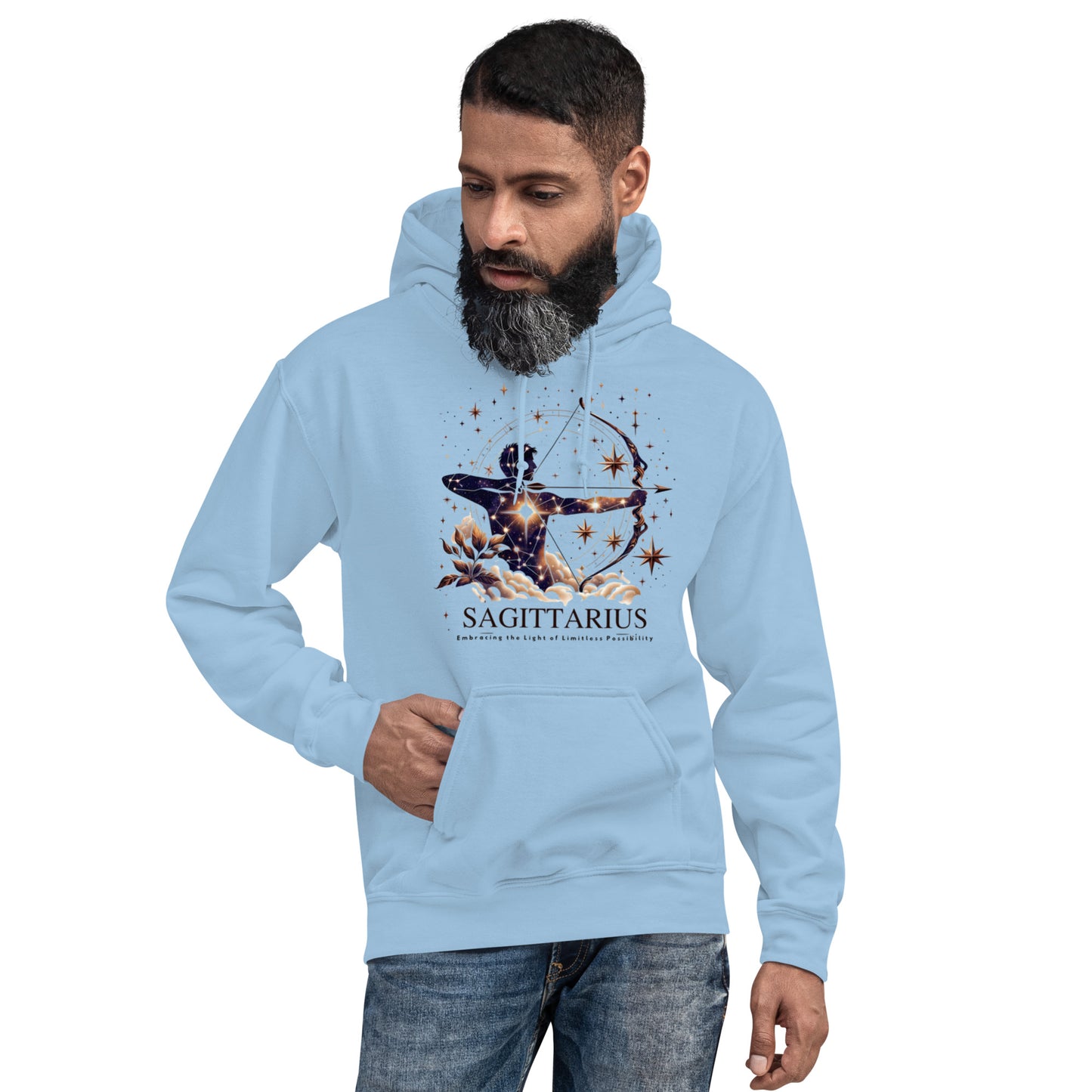 Unisex Starry Sagittarius Hoodie – The Seeker's Constellation Comfort