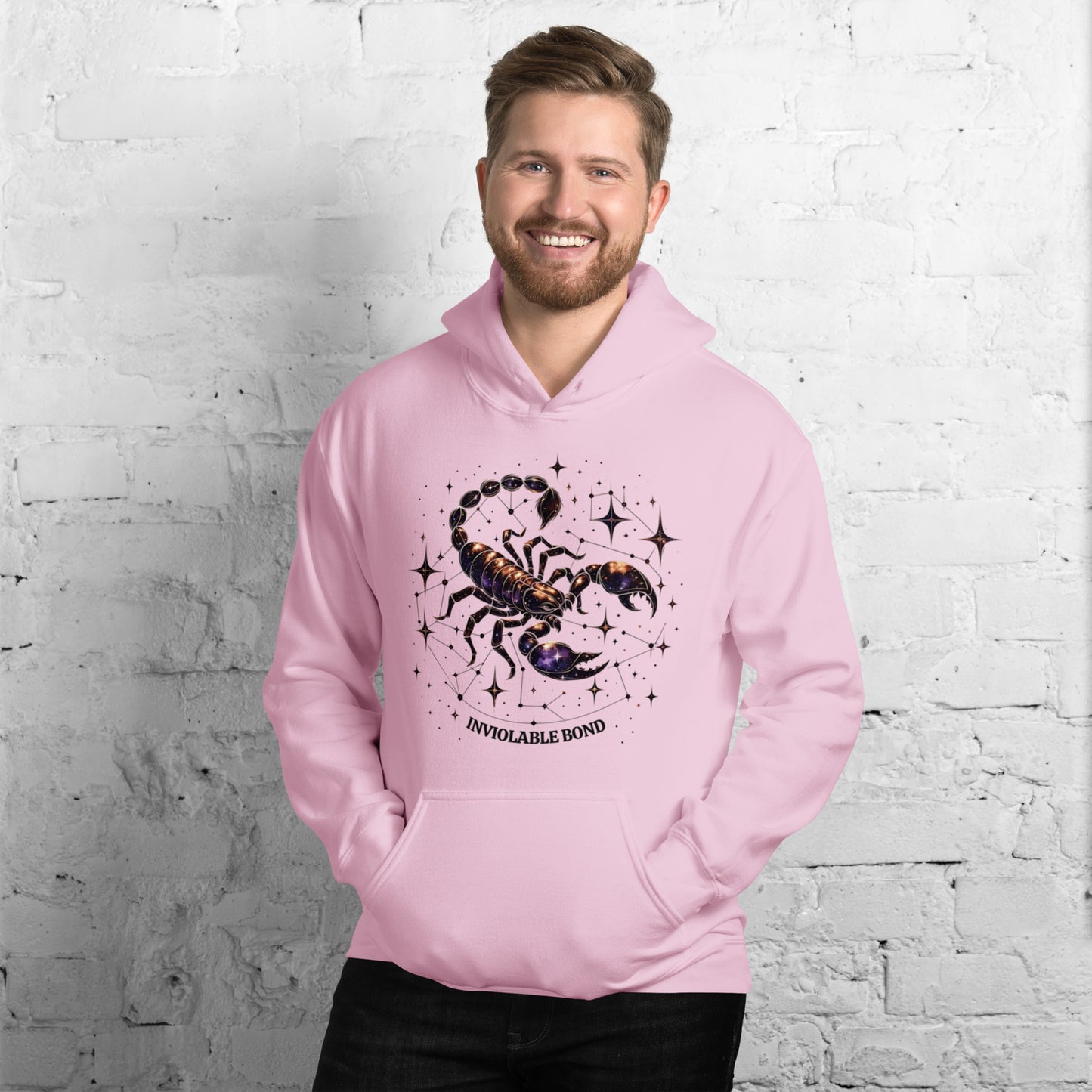 Unisex Scorpio Intertwined Stars Hoodie – Embrace the Power of Indomitable Will