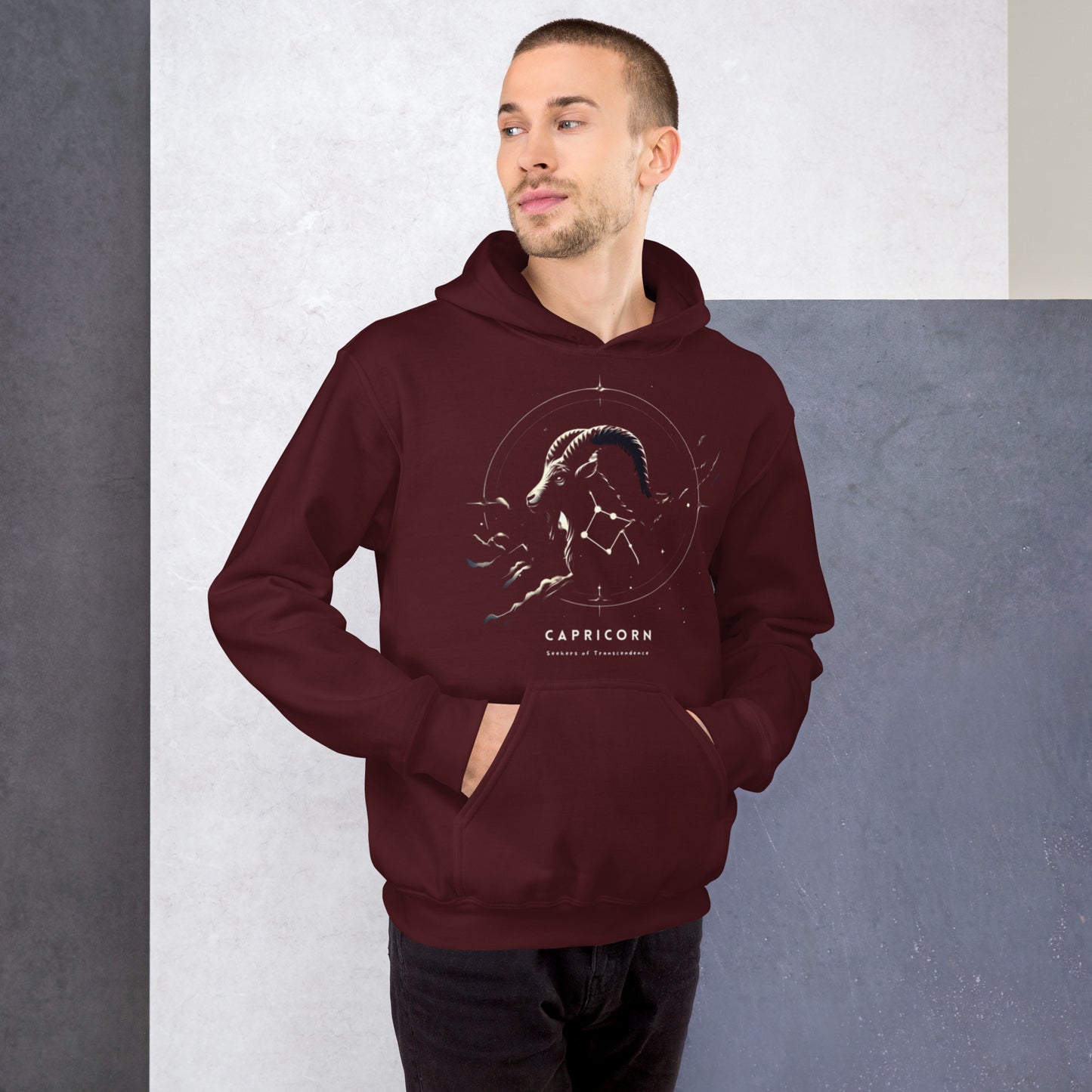 Unisex Starry Capricorn Sweater - Seeker's Silhouette