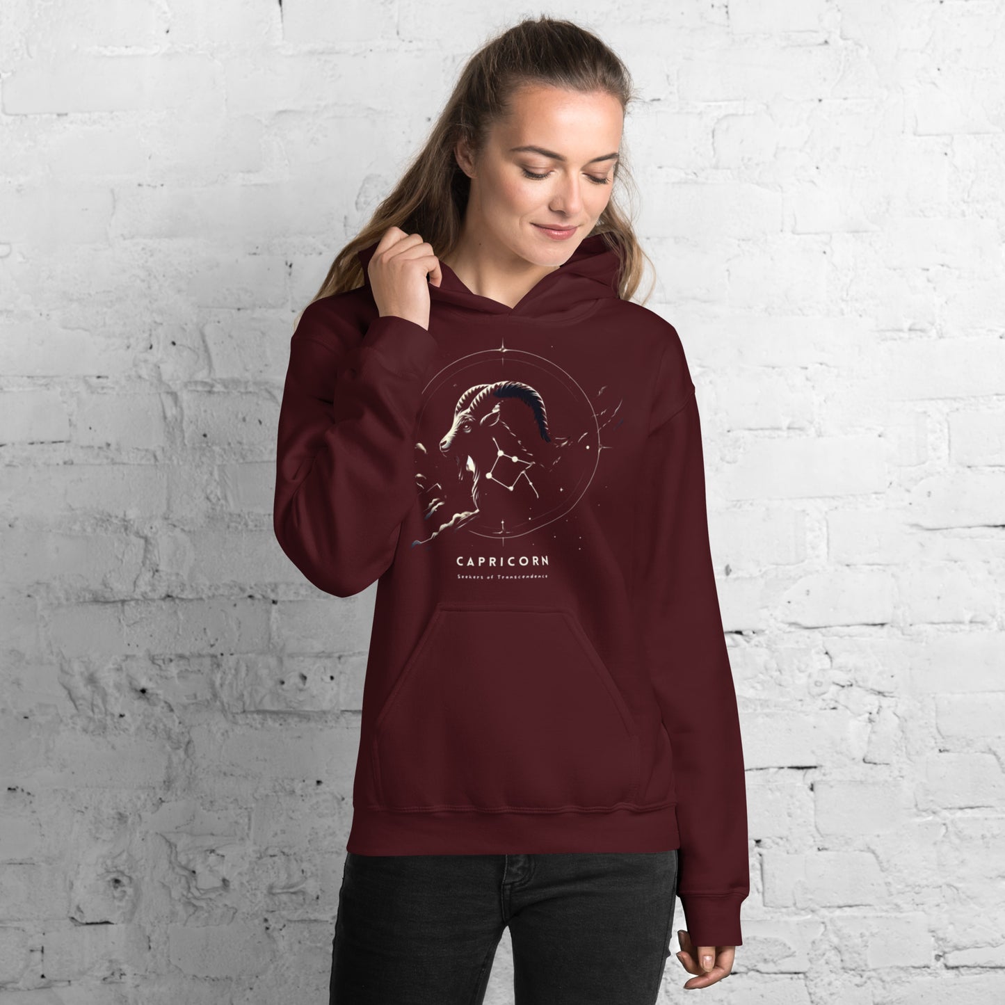 Unisex Starry Capricorn Sweater - Seeker's Silhouette