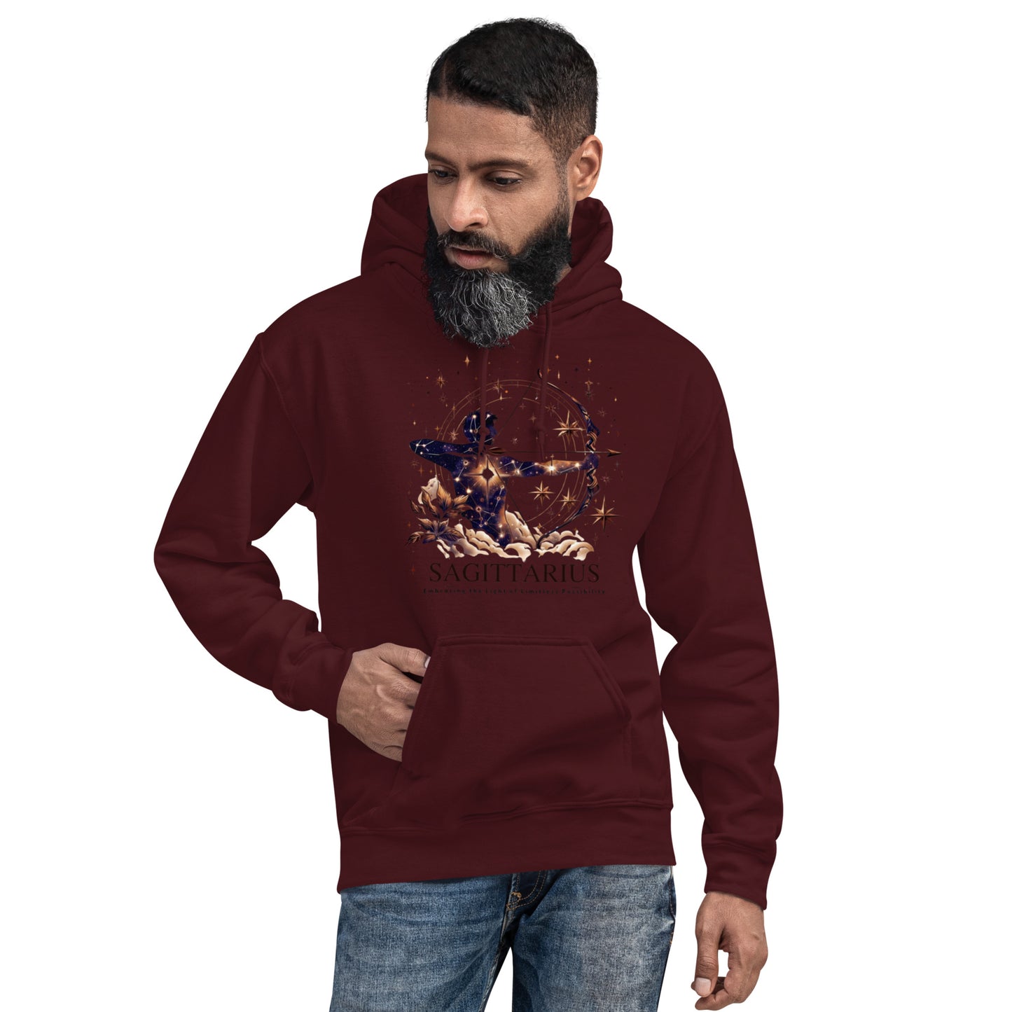 Unisex Starry Sagittarius Hoodie – The Seeker's Constellation Comfort