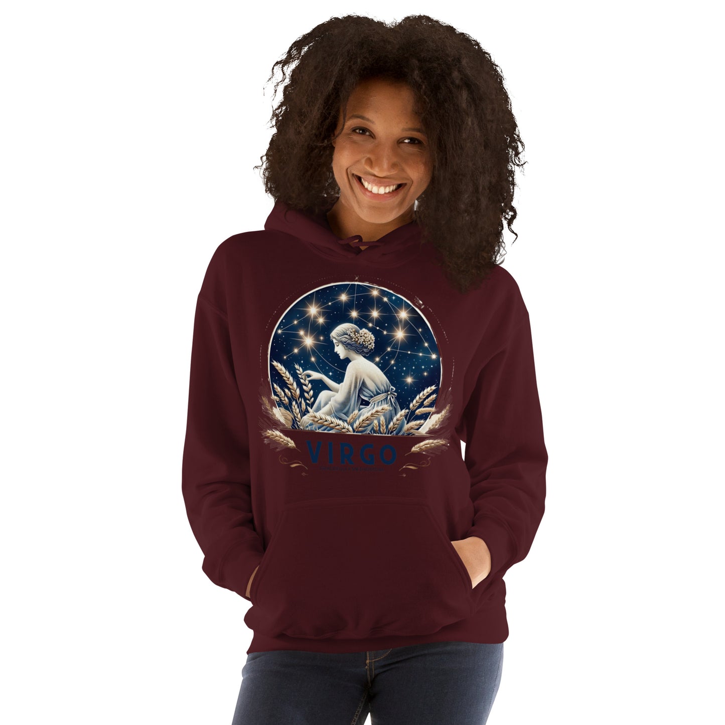 Unisex Virgo Harvest Moon Hoodie – A Tribute to Diligent Souls