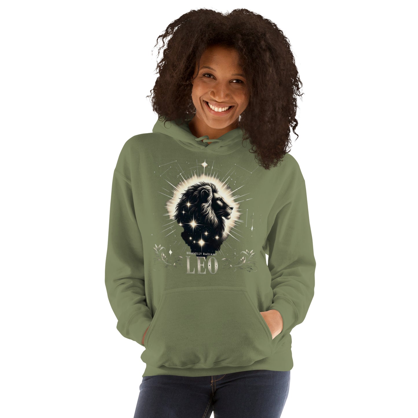 Unisex Daringly Majestic Leo Hoodie - The Astrological Beacon of Strength