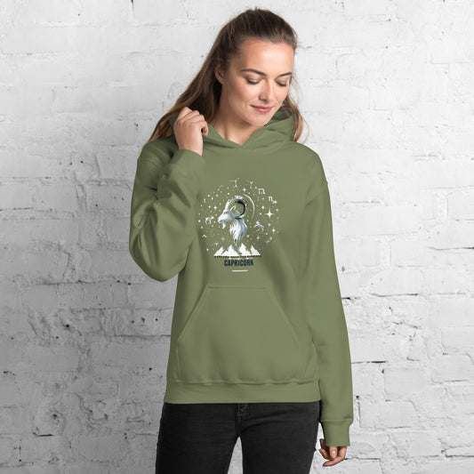 Unisex Capricorn Constellation Hoodie - The Emblem of Ambition