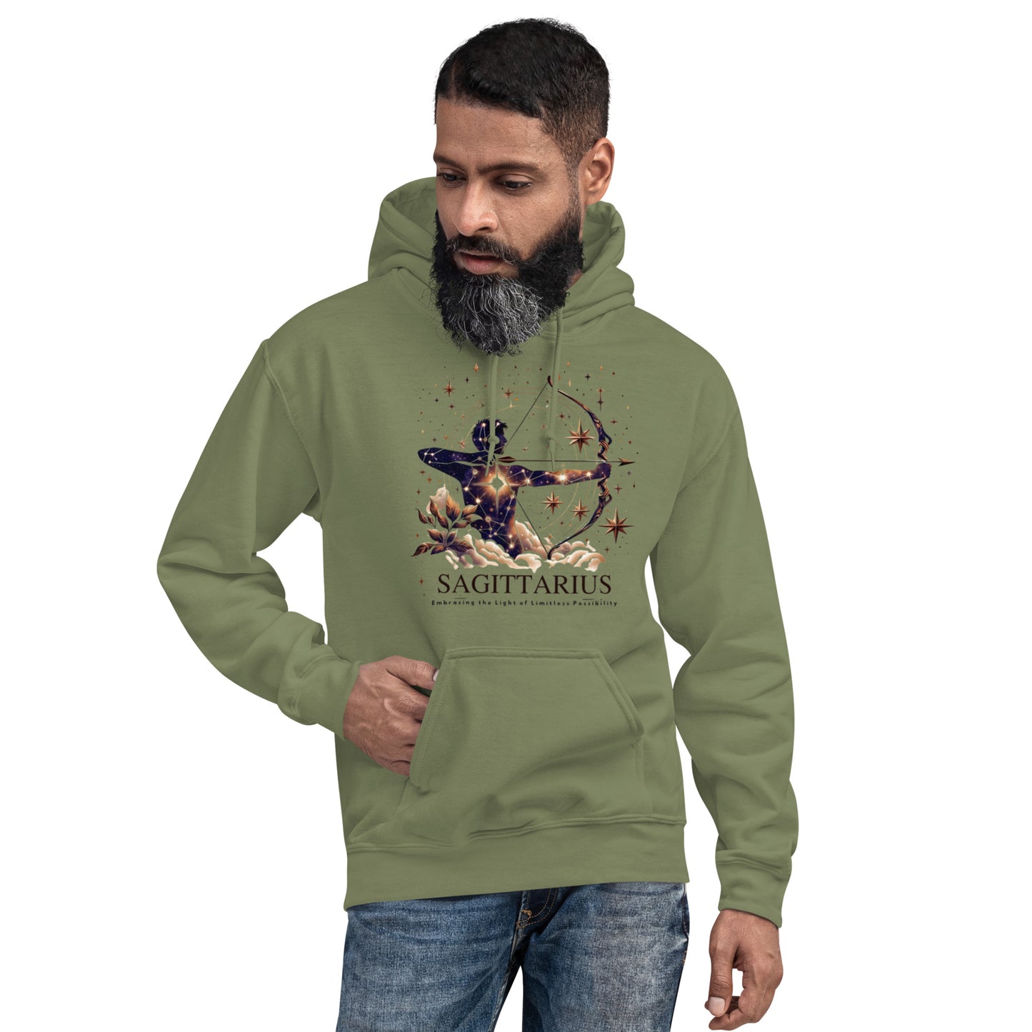 Unisex Starry Sagittarius Hoodie – The Seeker's Constellation Comfort