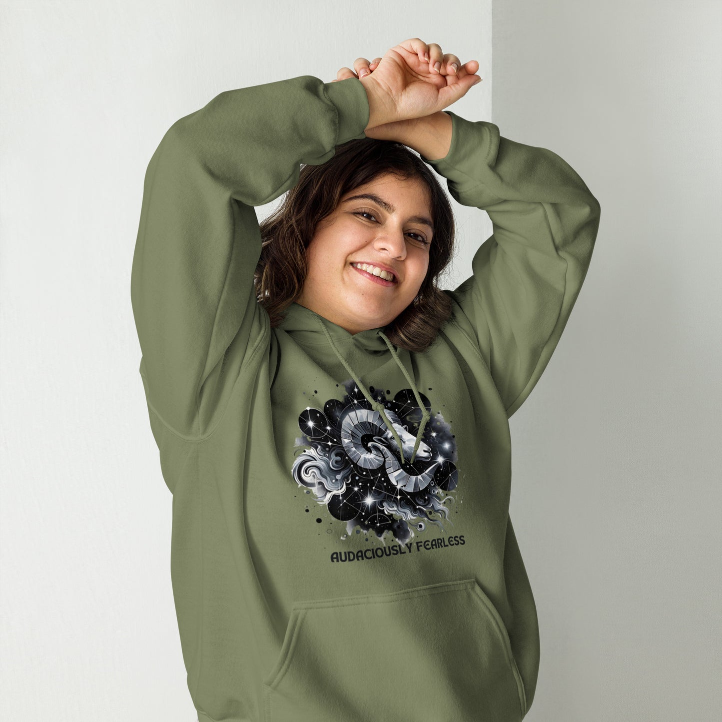 Unisex Audaciously Fearless Aries Hoodie - A Tribute to the Valiant