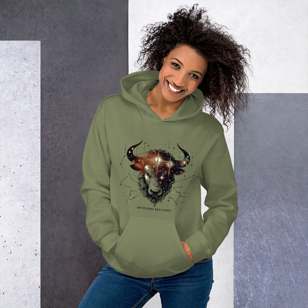 Unisex Taurus Tenacious Strength Hoodie - Unyielding Comfort for the Determined