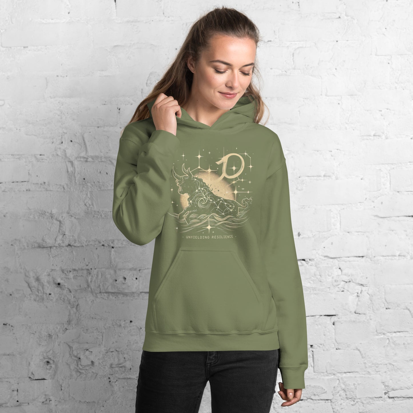 Unisex Stellar Taurus Hoodie - Embrace the Moon's Glow