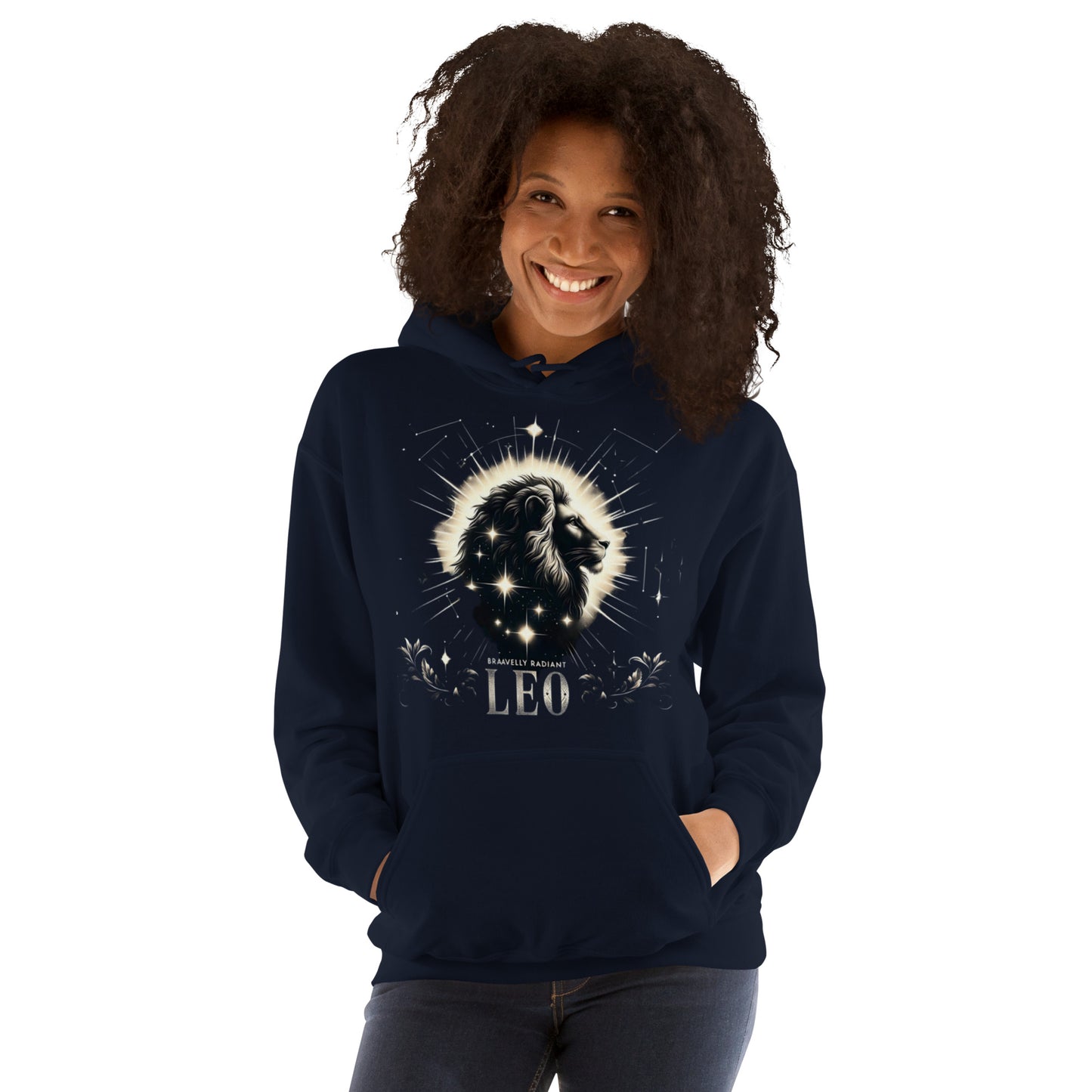 Unisex Daringly Majestic Leo Hoodie - The Astrological Beacon of Strength